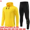 XXXL 21-22 psgES Soccer Sets 23 24 costume d'entraînement de football pour hommes avec un chapeau à capuche ensemble trench-coat kit d'acket Parises mbappe football à manches courtes hommes kits enfants survêtements 3XL