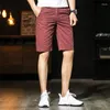 Männer Shorts 2024 Sommer Dünne Baumwolle Solide Koreanische Mode Slim Fit Capris Sport Große Stretch Atmungsaktive Casual