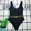 24SS Designer Vercaces Bikini Versages Nieuw Badpak Dames Fanjia Solid Sexy Open Rug Eendelig damesbadpak