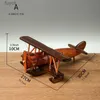 Arts and Crafts Vintage Wood Airplane Model Creative Furniture Pendant Tabletop Decoration Flying Model Home Crafts Gift YQ240119