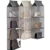 Sacs de rangement 2/3/4 poches suspendues, organisateur de sac à main pour armoire, sac Transparent, porte murale, chaussures diverses avec pochette de suspension