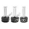 Hookahs Glass and Silicone Bottom Panda Animal Style Water Pipe Hookah Dab Rig Bong Unbreakable Smoking Pipes Accessories Tobacco Smoke Products with Bowl