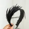 Feminino colorido pena cabelo hoop moda bandana faixas de cabelo para meninas cabeça peça hairband acessórios para o cabelo 240119