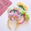 Haarschmuck, einfarbig, Schleife, Stirnband, süße Kinder, faltiger Kopfschmuck, Make-up, gebündeltes Haarband, Ornament für Mädchen