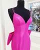 Taftata Mermaid Formalna sukienka imprezowa 2K24 Seksowna otwarta back Big Bow Lady Pageant Event Event Specjalny okazja Gala Koktajl Czerwony dywan Suknia Strażowa Pink Pink