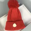 Designer Autunno e Inverno Beanie lavorato a maglia cappelli casual da uomo e da donna di alta qualità Chunky Knit Spessore caldo pelliccia sintetica pom Berretti Cappelli Berretto a cuffia femminile 20 colori11