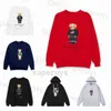 Designer Hommes Sweatshirts Polo Pull En Peluche Dessin Animé À Manches Longues À Capuche Lâche Col Rond Impression Automne Et Hiver Hauts