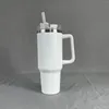Bouteilles d'eau 40oz en acier inoxydable tasse à vide voiture grande capacité poignée portable thermique voyage isolation tasse à café