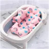 Bathing Tubs Seats Baby Bath Cushion Portable Newborn Antislip Seat Infant Floating Bather Bathtub Pad Shower Support Mat Security9706 Dhsmd