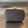 Designer Tassen Knoop Intrecciato Metallic Leather Clutch Mini Handtassen Dames feest Fashion Gift Mutil kleur met doos