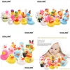 Bath Toys Esalink20105Pcs Random Mini Colorf Rubber Float Squeaky Sound Duck Toy Baby Water Pool Funny For Girls Boys Gifts Drop Deliv Dhosc