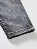Jeans pour hommes Hommes décontractés créatifs Style de rue haute élasticité peinture éclaboussures déchiré conception Slim Fit jean Denim pantalon pour le printemps été L240119