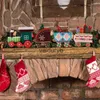 モデルビルディングキット2022クリスマストレインの装飾品ネットセレブリティトレイン装飾品2022ホームクリスマスキッズギフトヴァイドリーのハッピーメリークリスマス装飾