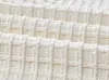 Sıradan Elbiseler Efatzp Beyaz Kelebek Örme Mini Elbise Kadınlar 2024 Bahar Pullu V-Yok Uzun Kollu Waffle Renk