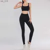 Yoga outfit Sports Underwear Long Pants Set Women's Gym Yoga Set Outdoor Jogging Workout Fitness Clothing Leggings Training Clothesh24119