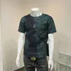 T-shirts pour hommes Style ethnique chinois T-shirt tendance à manches courtes coupe ajustée tenue décontracté vêtements épissage coloré rétro