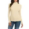 Women's Tanks Women Casual Solid Long Sleeve Mock Turtleneck Blouse Tops Slim Fit Summer 4x Shirts For Top