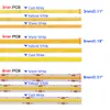 5V 12V 24VコブLEDストリップライト320 480 384 LEDフレキシブルテープ5mm 3mm 8mm PCB温かいナチュラルホワイト高密度線形ライト