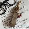 Luxury Keychain Lovely Tiny Cute Cherry Key Ring for Women Charm Bag Holder Ornament Pendant Accessories Chains