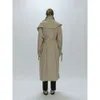 Raddesignern Kvinnor Ytterkläder Luxury Short Trench New Spring Fall British Trench Coat Mid-Length Suit With Belted Lapel Casua High Quality Women's Long Coat 747