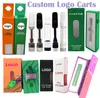 Aangepaste vape-cartridges 1 ml 0,8 ml 0,5 ml dikke oliepods Karren Verpakking E-sigaret Lege verstuivers Verdamper Keramische spoel 510 draad Verstuiver Dozen met aangepast logo