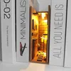 Artes y manualidades Libro de madera Rincón Estante Insertar kits Libros en miniatura Biblioteca Sujetalibros Casas de muñecas Estantería DIY Artesanías hechas a mano Regalo YQ240119