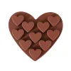 Moldes de cozimento 10 mesmo silicone pratos de cozimento molde de chocolate forma de coração letras em inglês diy molde de bolo amor bandeja de gelo geléia assar 0119