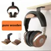 Zubehör Kopfhörerständer aus reinem Holz, Nussbaumholz, massiver Holz-Kopfhörerständer, Aufhänger, Aluminiumlegierung, Desktop-Gaming-Kopfhörerhalterung