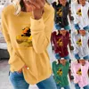 Dameshoodies Oversized sweatshirt voor dames Ronde hals Lichtgewicht Casual Lange mouw Leuke Pullover Fit