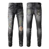 New Jeans Mens 디자이너 고품질 패션 남성 청바지 쿨 스타일 고급 디자이너 데님 팬트 고민 찢어진 바이커 블랙 블루 디자이너 진 검은 바지 922305