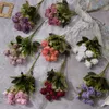 Buquê de simulação de comércio exterior outono 10 pequena rosa feliz mesa de sala de estar decoração de flores falsas enfeites de flores de seda floral RX