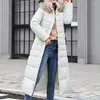 Women's Trench Coats Women Warm X-Long Sashes Parka Oversize 2024 Fashion Ladies Winter Thick Jacket Down Snow Outwear Jackets Parkas Red