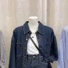 Vestidos de trabalho Xgoth Retro Saias Define Coreano Moda Casual Único Breasted Denim Camisa Tops Cintura Alta Saia Curta Meninas Conjunto de Duas Peças