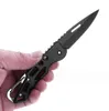 Multifunktion Folding Pocket Knife Portable Black Rostfri Steel Blade Knife EDC Utility Outdoor Keychain Camping Knife Cutter Tool