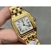 WomenWatch Designer Gold Panthere Watch 1 1 1 5A高品質のスイスクォーツムーブメントOrologio Diamond Uhren 22mm/27mmオリジナル厚6mmウォッチボックスop3m