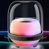 Głośniki bezprzewodowe głośnik Bluetooth Crystal Glass Pełny ekran RGB Lekkie światło na zewnątrz dźwięk HiFi Deep Bass Game Home Głośniki stacjonarne