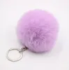 Faux lapin fourrure pompons porte-clés joli sac pendentif à breloque absolument bonne qualité artificielle moelleux Pom Pom porte-clés bijoux 533Q