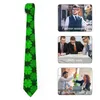 Bow Ties St Patricks Day Tie Shamrock Print Design Neck Novty Casual Collar For Adult Daily Wear Party Slips Tillbehör