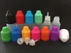 Eliquid damlalık şişeleri 3ml 5ml 10ml 15ml 20ml 30ml 50ml 60ml 100ml 120ml Plastik Şişeler Çocuk geçirmez kapaklı göz suyu sıvı şişe BJ