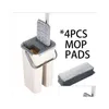 Vadrouilles professionnelles en microfibre et seau pour carrelage en bois dur, sols en pierre stratifiés, dragage, meilleur kit tout en 1, nettoyage sec et humide Lj201130 Dhcm5