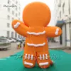 wholesale Mignon Géant Souriant Gonflable Bonhomme De Pain D'épice Biscuits Au Gingembre Modèle Air Blow Up Dessin Animé Cookie Figure Ballon Pour La Promotion De Noël