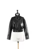 Dames lederen Lao Qian Pai stijl echte jas voor dames zonder coating Distressed Oil Wax Short Cut Top