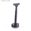 Electric Shavers 2023 Huanxin Men Razor raksäkerhet Razor Straight Shaving Men rakmaskin med blad rakkassetter för skägg rakett Q240119