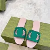 Sandale de luxe Chaussures d'été ensoleillées Pantoufle Marche Plage Mocassins Beaux Hommes Slide Haute Qualité Chaussure Piscine Cuir Femmes Designer Interlocking G Sandale Sliders Mule Plat