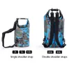 Torby PVC Waterproof sucha torba 2L 5L 10L 20L 30L Camo Outdoor Nurkowanie Składany mężczyzna Kobiety na plażę Bag pływania Rafting River Ocean Plecak