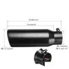 Exhaust Pipe 1 Piece High Quality Car Universal Titanium Black Stainless Steel Muffler Tip Accessories Zz Drop Delivery Automobiles Mo Dhoic