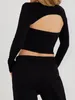 Vrouwen T-shirts Vrouwen S Sexy Lange Mouw Bolero Vest Bolero Strapless Tube 2 Delige Set Y2K Slim Fit crop Tops Bandeau