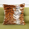 Pillow Faux Fur Animal Print Throw Case Leopard Tiger Zebra Cow Snake Covers For Home Sofa Chair Decorative Pillowcases