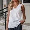 Camisoles Tanks Women's Tank Top V Neck Silk Summer Cotton Sleeveless Athletic Tops For Women Loose Fit Girls Bachelor