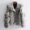 Women's Fur Imitation 2024 Motorcycle Uniform Coat Autumn And Winter Young